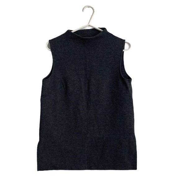 H&M Mock Side Slit Long Gray Tunic Top Size M - Picture 1 of 6